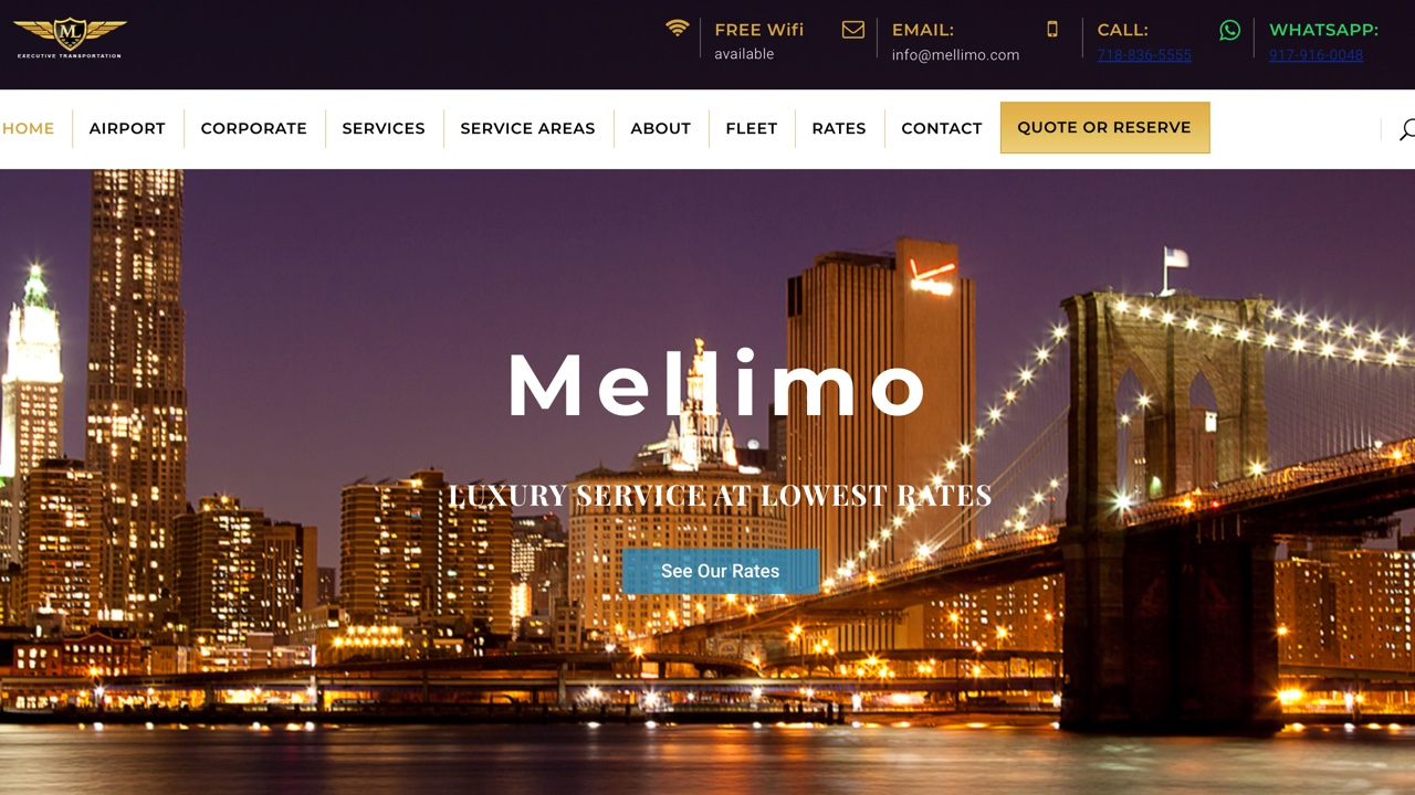 limousine company website designed by pinpoint local los angeles web services
