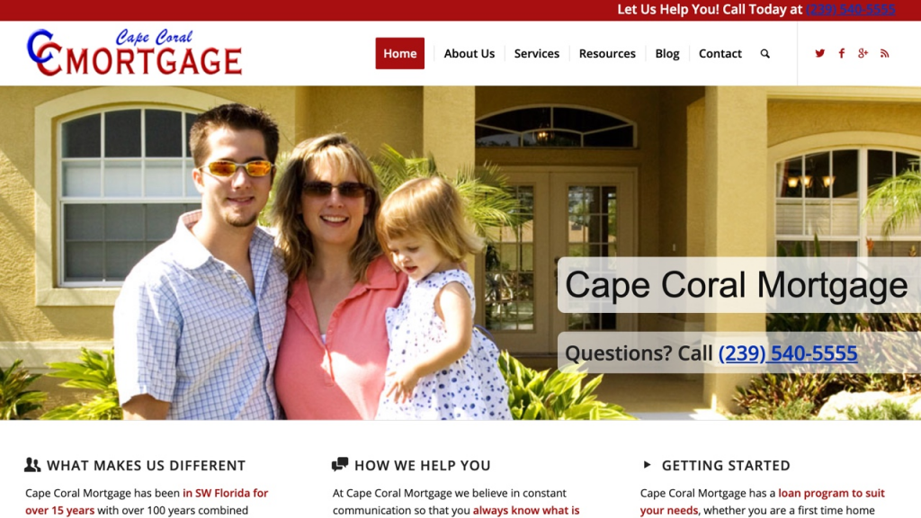 mortgage broker website designed by pinpoint local los angeles web services